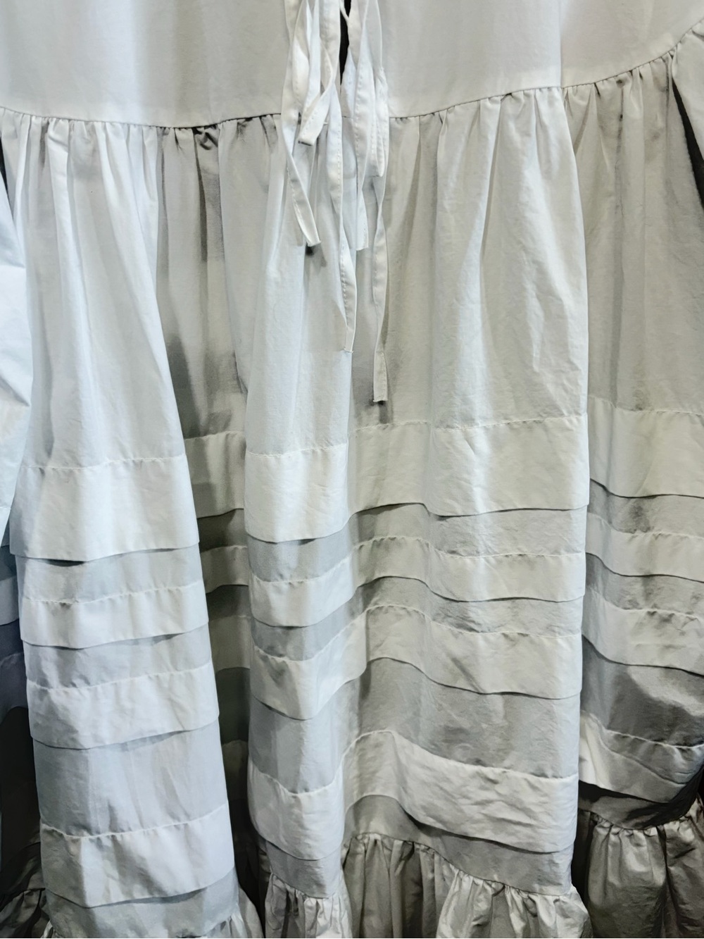 Eien USA White Tiered Lace-Up Peasant Dress - Picture 8 of 9